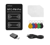 Asyduey Lecteur de Puce Intelligente RFID PM Pro Decoder + 5 Porte-Clés XUID + 5 Cartes CUID NFC Copieur de Clé 13,56 MHz 125 Khz Badge Write Token Clone