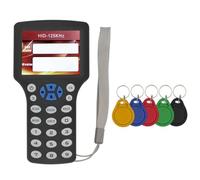 Asyduey Lecteur Graveur de Cartes RFID NFC Smart Card Reader Writer Duplicator 10 Fréquences + 5 Porte-Clés XUID 125K 13.56MHz RFID Copier Key Replicator