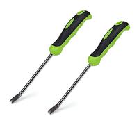 Asyduey Lot de 2 Outils de Désherbage à Main de Jardin Outil de Jardinage avec Poignée Ergonomique Extracteur de Mauvaises Herbes de Jardin en Acier Inoxydable Outil de Desserrage Du Sol