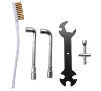 Asyduey Lot de 5 CléS pour PièCes D'Imprimante 3D + Mini Douille + Brosse à Buse + Clé 6 Mm 7 Mm L pour Outils 3