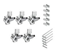 Asyduey Lot de 5 Kits de Robinets de Ligne de Vanne de Perçage BPV-31 Réglables pour Climatiseurs HVAC 1/4 Pouce, 5/16 Pouce, 3/8 Pouce