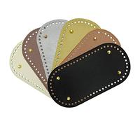 Asyduey Lot de 6 Fonds de Sac en Cuir PU Fond de Portefeuille Ovale pour Fond de Sac au Crochet Fond de Sac à Crochet (25 X 12 Cm, 6 Couleurs)