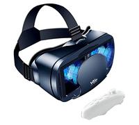 Asyduey Lunettes VR Lunettes de RéAlité Virtuelle Plein éCran 3D Lunettes VR Set 3D Lunettes de RéAlité Virtuelle, Lunettes VR RéGlables avec Manette de