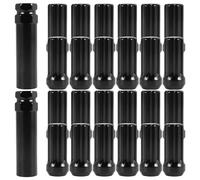 Asyduey M14X1.5 ÉCrous de Roue, 24 PièCes 14Mmx1.5 7 Spline Drive Awl Cone ÉCrous de Roue 2 Pouces de Long Noir avec 2 CléS à Douille