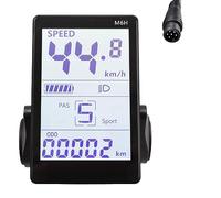 Asyduey M6H Electric Bike LCD Display Meter Dashboard 24V-60V Universal E Scooter LCD Panel Screen Accessoires pour Vélo Électrique (6PIN)