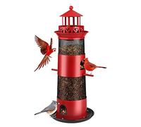 Asyduey Mangeoires pour Oiseaux à Suspendre à L'ExtéRieur, Mangeoire pour Oiseaux Sauvages à L'éPreuve des éCureuils pour L'ExtéRieur, Mangeoire à Graines pour Oiseaux en MéTal Noir