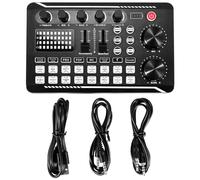 Asyduey MéLangeur Audio, Carte Son en Direct et Interface Audio avec Effets de Mixage DJ et Changeur de Voix, Studio de Production de Podcasts