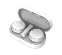 Asyduey Microphone Lavalier Magnétique sans avec Suppression du Bruit pour Enregistrement Audio et Vidéo pour Smartphones Blanc