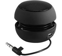 Asyduey Mini Haut-Parleur de Voyage Portable avec Câble Audio de 3,5 Mm Haut-Parleur RéTractable à Batterie IntéGréE Basse Tension pour