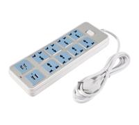 Asyduey Multiprise avec 4 Prises USB, Puissance 3000 W, 8 Prises Universelles, Cordon D'Alimentation de 6,5 Pieds, Prise EuropéEnne