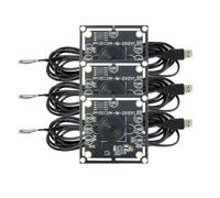 Asyduey Nouveau Module de Caméra 100 Degrés 3 Pièces 1MP OV9732 1280x720 USB Pilote Gratuit Mise au Point Manuelle, avec Câble de 2 Mètres pour WinXP/7/8/10