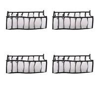 Asyduey Organisateur de Rangement de Garde-Robe 4 PièCes, Placard de Rangement pour Compartiment de Jean, Organisateur de VêTements à Tiroir Pliable en, Noir