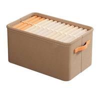Asyduey Organiseur de Placard Multifonctionnel, Boîte de Rangement à Anneaux en Acier, Armoire de Chambre à Coucher Pliable en Tissu, Boîte de Rangement pour Vêtements A