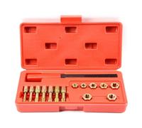 Asyduey Outil de Réparation de Filetage de Vis de 15 Pièces Kit de Réparation de Filetage de Taraudage Kit D'Outils de Réparation Automobile de Réparation de Filetage de Vis