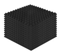 Asyduey Paquet de 12 Panneaux de Traitement de Rembourrage en Mousse Insonorisée en Forme de Pyramide pour L'Isolation des Basses Écho