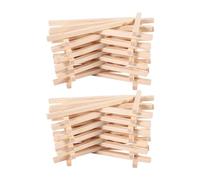 Asyduey Paquet de 24 Mini Présentoirs En Bois Chevalet Bois Chevalet Ensemble Pour L'Artisanat de Peintures Petits Acryliques Projets Pétroliers