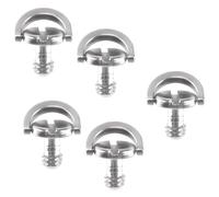 Asyduey Paquet De 5 Vis De Fixation De Plaque De Desserrage 1/4 Pouce D-Anneau D Arbre QR Fixation pour Stabilisateur De Rotule pour Plaque QR Monopode Trépied Caméra DSLR