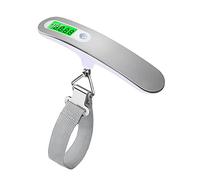 Asyduey PèSe-Personne à Bagages avec Ceinture pour Outil de Poids éLectronique 50Kg/110Lb, Argent