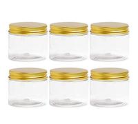 Asyduey Pot en Plastique de 6 PièCes avec Couvercle, Pot Transparent avec Couvercle, Pot en Plastique, RéCipient de Stockage CosméTique, Pot de Stockage de Slime