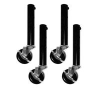 Asyduey Rallonge de Pied de Table pour Roulettes de Table Pliante - Pack de 4 Rehausseurs avec Roulettes pour Pieds Droits et Courbés Résistant 27 cm