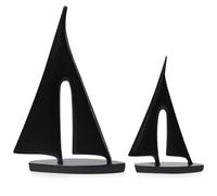 Asyduey Sculptures Modernes pour Décoration D'Intérieur, Ornement de Décoration de Voilier, Décorations de Bateau, Statue Décorative, Sculptures et Statues d'art (2 Pièces) Noir