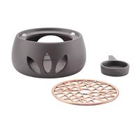 Asyduey ThéIèRe en CéRamique Support Chauffant Base Chauffe-Thé Base D'Isolation Thé Café Chauffe-Eau Bougie Creuse Support de Base Chauffante B