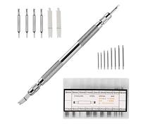 Asyduey Trousse À Outils À Ressort 6 Pointes Supplémentaires pour La Bande De Poignet De Montre, Kit De Réparation De L'Enlèvement De Courroie, 72Pcs Goupilles De Montre Supplémentaires