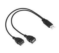 Asyduey USB 2.0A Mâle Auf 2 Double USB Jack Y Splitter Verteiler Adaptateur Kabel