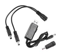 Asyduey USB Boost Câble 5V Intensifier À 9V 12V DC Tension Convertisseur Transformateur de Tension 1A Élévateur Régulateur de Puissance DC avec Interrupteur Et Affichage LED de Voltmètre