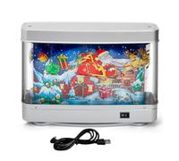 Asyduey USB Fish Tank Light Aquarium Decor Night Light Virtuel Dynamique LED Lampe de Table Mignon Chambre Décor Cadeau de Noël