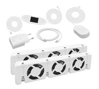 Asyduey Ventilateur de Radiateur Kit D'Extension de Booster de Radiateur Intelligent Ventilateur Universel Favorisant la Circulation Chaude 100 à 240 V Prise UE