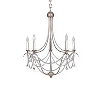 ASYHONG 5 Flame AMÉRICAIN Retro Pendant LUMIÈRE, Corps DE Lampe MÉTAL avec Porte-Lampe de Style Chandelier, Porte-Lampe E14 Lautres suspendues pour Le Salon, Cage d'escalier, Salle à Manger (Couleur: