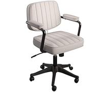 ASYHONG Chaise de Bureau Confortable à Domicile Moderne avec Roues Chaise Informatique pivotante Chaise de tâche exécutive Occasionnelle avec accoudoir pour Petit Espace (Bianco) KeYJ