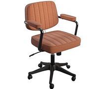 ASYHONG Chaise de Bureau Confortable à Domicile Moderne avec Roues Chaise Informatique pivotante Chaise de tâche exécutive Occasionnelle avec accoudoir pour Petit Espace (Marrone) KeYJ