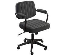 ASYHONG Chaise de Bureau Confortable à la Maison Moderne avec Roues Chaise Informatique pivotante Chaise de tâche exécutive Occasionnelle avec accoudoir pour Petit Espace (nègre) KeYJ