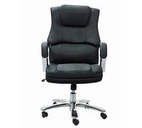 ASYHONG Chaise de Bureau de Boss en Cuir Noir Tall Big Executive Chair avec Lift Rotate Function Business Luxury E-Sports Chaise de Diffusion en Direct KeYJ