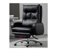 ASYHONG Chaise de Bureau de Bureau à Domicile Ergonomique Chaise d'ordinateur pivotant en Cuir pour Travailler Confortable, pédale de blackno KeYJ