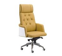 ASYHONG Chaise de Bureau exécutive en Cuir PU Moderne pivotant de Hauteur réglable Affichage allongé de plaidoyer à gaz à Domicile Chaise de Bureau à Domicile, Cuir beigemicrofibre KeYJ