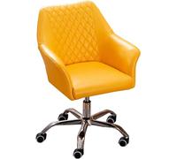 ASYHONG Chaise de Jeu Ergonomique avec Upholstery en Cuir PU Support du Dos au Dos 360 Publication pivotante et accoudoirs pour Le Bureau à Domicile, Taille de la Jaune KeYJ
