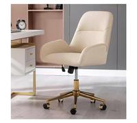 ASYHONG Chaise de Salle à Manger en Cuir PU Moderne avec dessein de Bureau de tâche pivotante réglable pour Petits espaces Gris, Beige KeYJ
