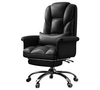 ASYHONG Chaise d'ordinateur de Jeu de Jeu pivotant Ergonomic High Back Gaming PU Leather Chaise de Bureau avec Support Lombaire Pédale Confortable et Chaise de tâche de Bureau à Domicile, Noir KeYJ