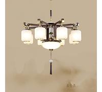 ASYHONG Chandelier d'ébène Chinois, 8 Lights Light Chinese Classical Hanging Light, Grand Plafond, Toutes incrustations en cuivre, pour Bars, Clubs, cafés, Restaurants à Pot Chauds, B&B, Auberge,