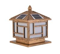 ASYHONG Lampe à Capuchon Solaire Lampe extérieure de Jardin imperméable Colonne Lumière Maison Post Mur stigmate Lampes Villa Cour de décoration Pilier de Style européen KeYJ