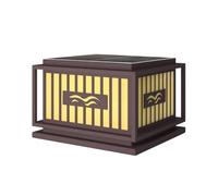 ASYHONG Lampe à Capuchon Solaire LED LED extérieur étanche des lumières de Jardin pour Cour Villa Paysage de Rue Light Fit 4x4 5x5 ou 6x6 Posts KeYJ