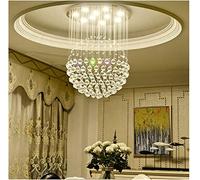 ASYHONG Lustres LED Chandelier de Plafond en Cristal Rond pour Vivre la Chambre à Coucher de Chambre à Coucher Lampe de Conception de Balle LED Cristal Luster Home Decor Lightture (Taille: