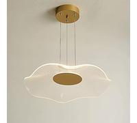 ASYHONG Pendante de Feuilles de Lotus en Acrylique créative, lumières suspendues au-Dessus de la Table à Manger, LED-3000K Moderne - Lampe à Suspension légère Chaude, Lampes à Goutte d'éclairage