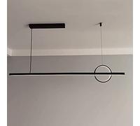 ASYHONG Pladif Pendard Light, Laiton linéaire Lampe à Suspension avec Anneau d'éclairage décoratif lumières, Lampes à Goutte à LED Modernes, îlot de Cuisine sur Les lustres de l'évier KeYJ