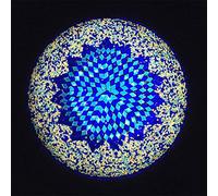 ASYHONG Plafond, Classic Turc Turc de Plafond méditerranéen 16 Pouces Verre Marocaine à la Main avec Un Pendentif à LED à Base d'art en Fer pour Chambre à Coucher, Bleu KeYJ
