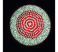 ASYHONG Plafond, Classiques Turkish Mediterranean Plafond Lights 16 Pouces Verre Marocaine à la Main avec Un Pendentif à LED à Base d'art en Fer pour Chambre à Coucher, Laiteux, Laiteux KeYJ
