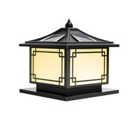 ASYHONG Poste de Poteau extérieur Solaire LED étanche Jardin Paysage Éclairage KeYJ